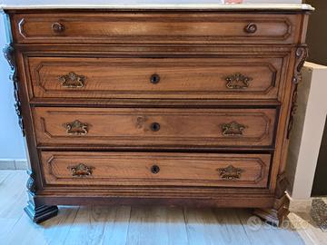 cassettone antico in noce