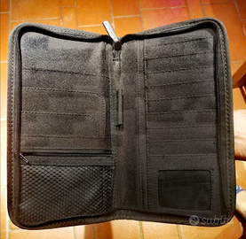 Portadocumenti"Dunlop"in tessuto nero impermeabile