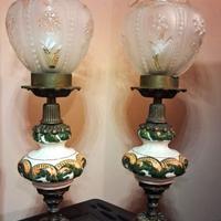 Coppia di lampade con paralume