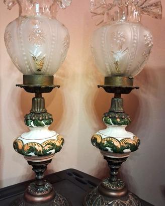 Coppia di lampade con paralume