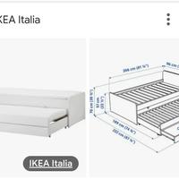 Letto contenitore con letto estraibile e cassetti
