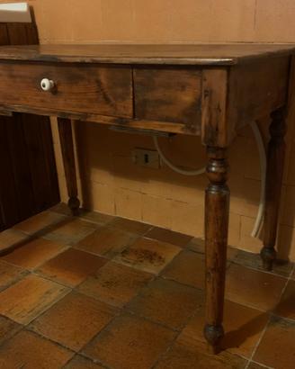 Tavolino tavolo rustico scrittoio scrivania antica