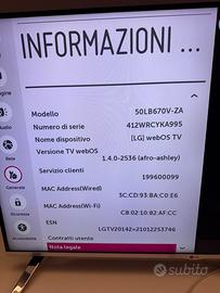 TV LG 50 pollici