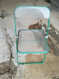 Sedia Pieghevole Vintage PLIA Verde G. Piretti
