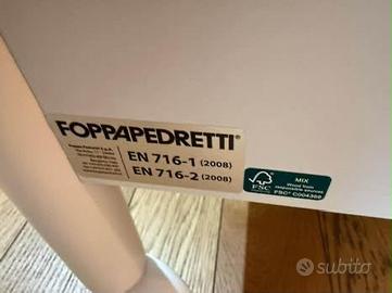Lettino con materasso foppapedrerti bianco