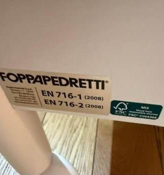 Lettino con materasso foppapedrerti bianco