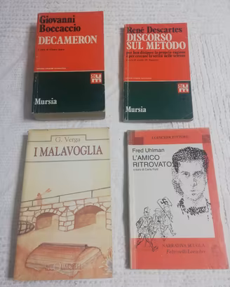 Set 4 Libri Grandi Classici Narrativa Filosofia 