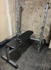 Panca regolabile con supporto bilanciere