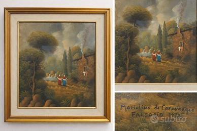 Quadro Mariolino di Caravaggio Il Falsario 35x25