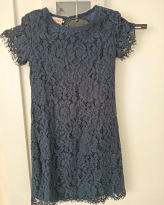 Abito nuovo in pizzo blu bambina 4 anni Brums