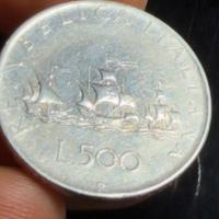 moneta 500 lire argento caravelle