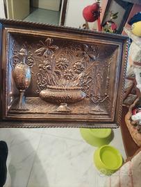 quadro bassorilievo rame