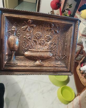 quadro bassorilievo rame