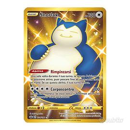 Pokémon snorlax shiny gold rara segreta 224/198