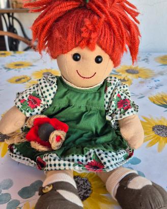 My Doll - bambola di pezza con capelli arancioni 