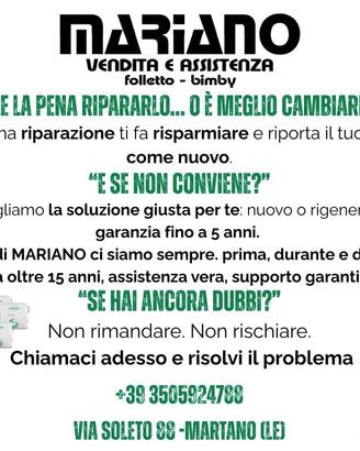 V£NDITA E ASSISTENZA VORWERK FOLLETTO