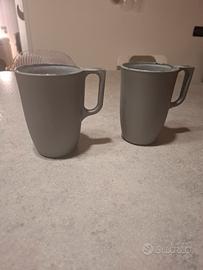 Set 2 tazze mug grigie Luminarc Arc in vetro 