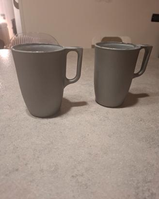 Set 2 tazze mug grigie Luminarc Arc in vetro 