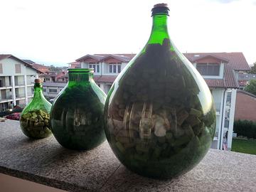 Damigiane pintoni bottiglioni con tappi