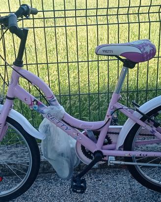 bicicletta bambina con rotelle a parte