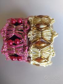 2 braccialetti gioiello fatti a mano all’uncinetto