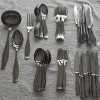 SERVIZIO POSATE  INOX  X 12  + 3  ---  75 PEZZI