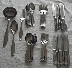 SERVIZIO POSATE  INOX  X 12  + 3  ---  75 PEZZI