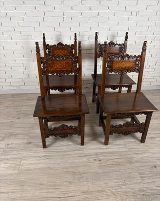 Set di 4 sedie fratine prima metà del ’900