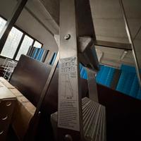 scala in alluminio ruote da capannone