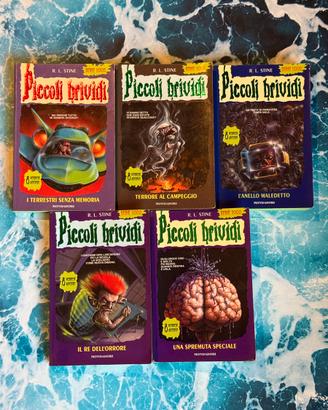 Lotto 5 Libri RARI Piccoli Brividi com Adesivi!