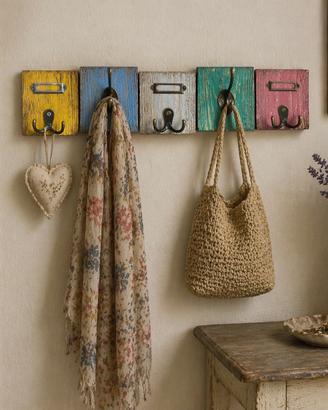 Appendiabiti in legno multicolore