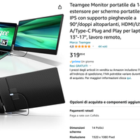 2 Monitor doppio portatile da 14 pollici