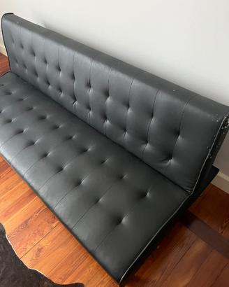 divano similpelle nero 3 posti letto