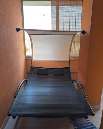 Sdraio a dondolo con lettino doppio chaise longue