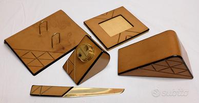 Oggetti scrivania vintage cuoio massello FLORENCE