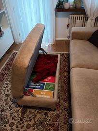 divano 3 posti con pouf contenitore