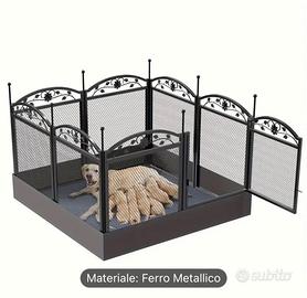 Recinto per cani 8 pannelli parco giochi in ferro