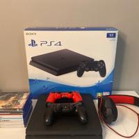 PS4 1TB + 2 controller + cuffie + 6 giochi