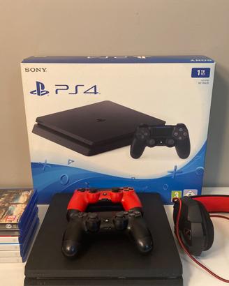 PS4 1TB + 2 controller + cuffie + 6 giochi