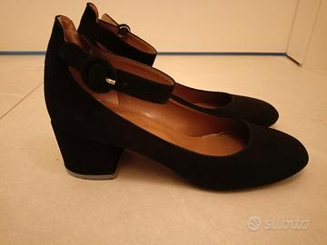 scarpe camoscio nere numero 40
