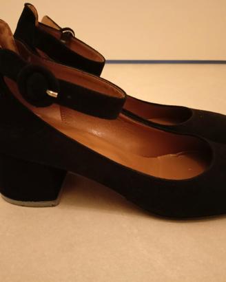 scarpe camoscio nere numero 40