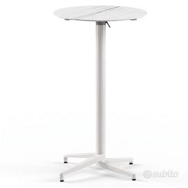 MOON-C Tavolino Bar alto 111 da esterno bianco⌀69