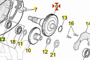 Albero ruota posteriore Aprilia Scarabeo 50 AP1BNA