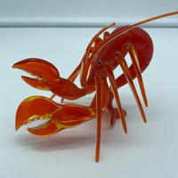 Scultura in vetro a forma di aragosta