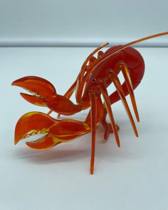 Scultura in vetro a forma di aragosta