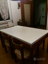 Tavolo Arclinea allungabile con 6 sedie