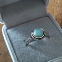 Anello Turchese in Argento S925 – Stile Vintage