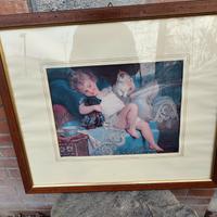 Stampa a colori cornice in legno 