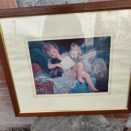 Stampa a colori cornice in legno 