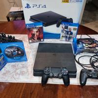 Ps4 slim 500 Gb + giochi ps4 + joystick